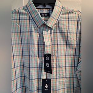 Mens Large Izod striped long sleeve shirt